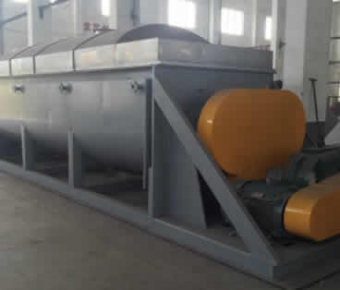 260平方污泥桨叶干燥机安装调试结束投料生产现场